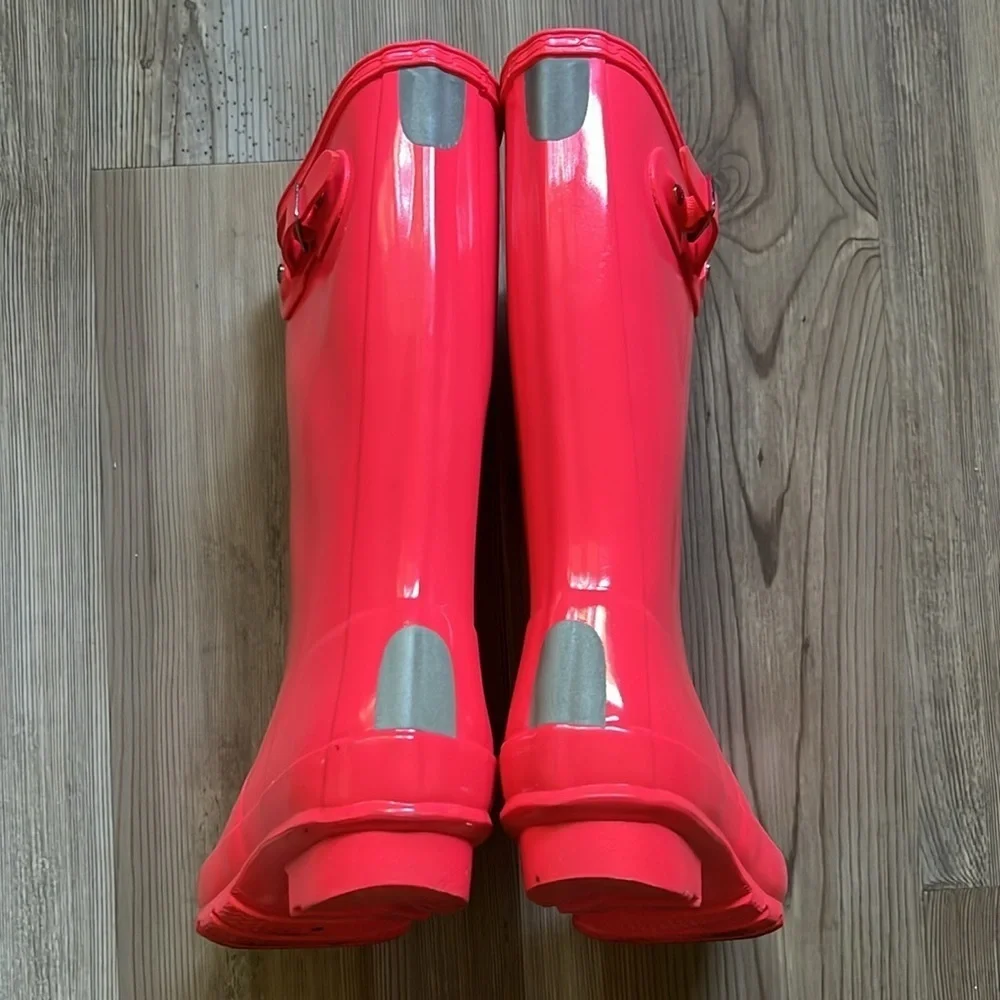 Hunter The Original Kids Gloss Wellington Rain Boot Pink Youth Kids